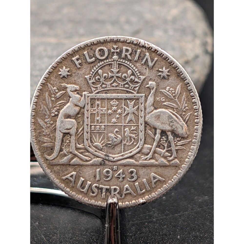 1943 Australia Florin • King George VI • “S” Mintmark